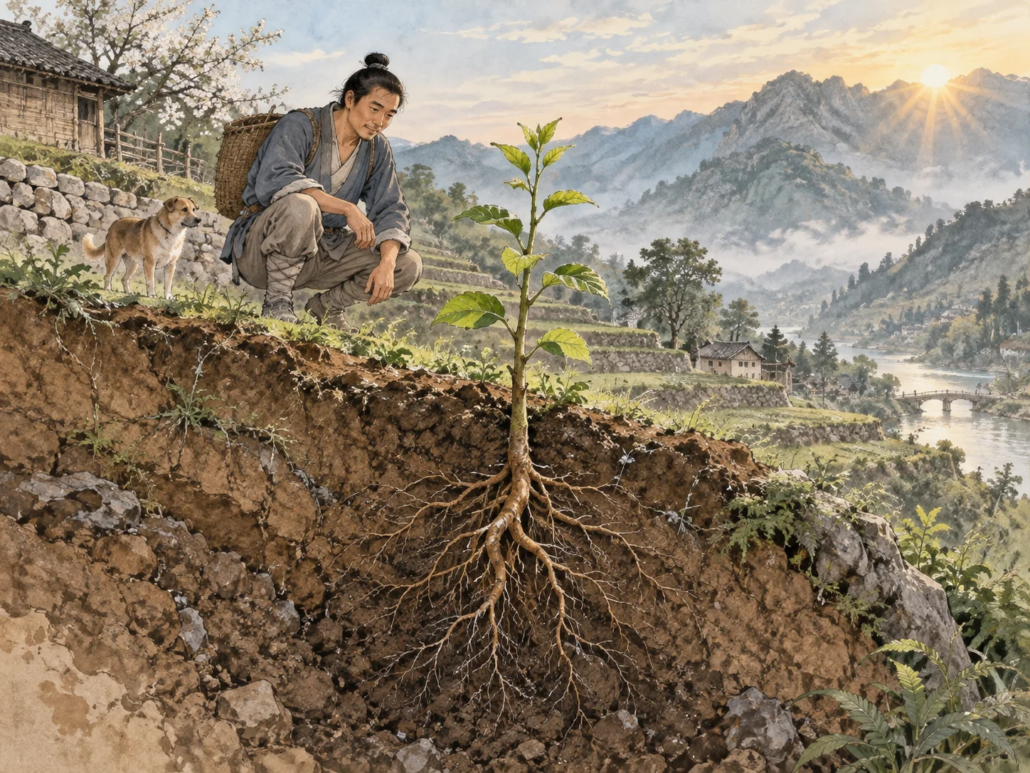 Wood within Earth · Grow by degrees.