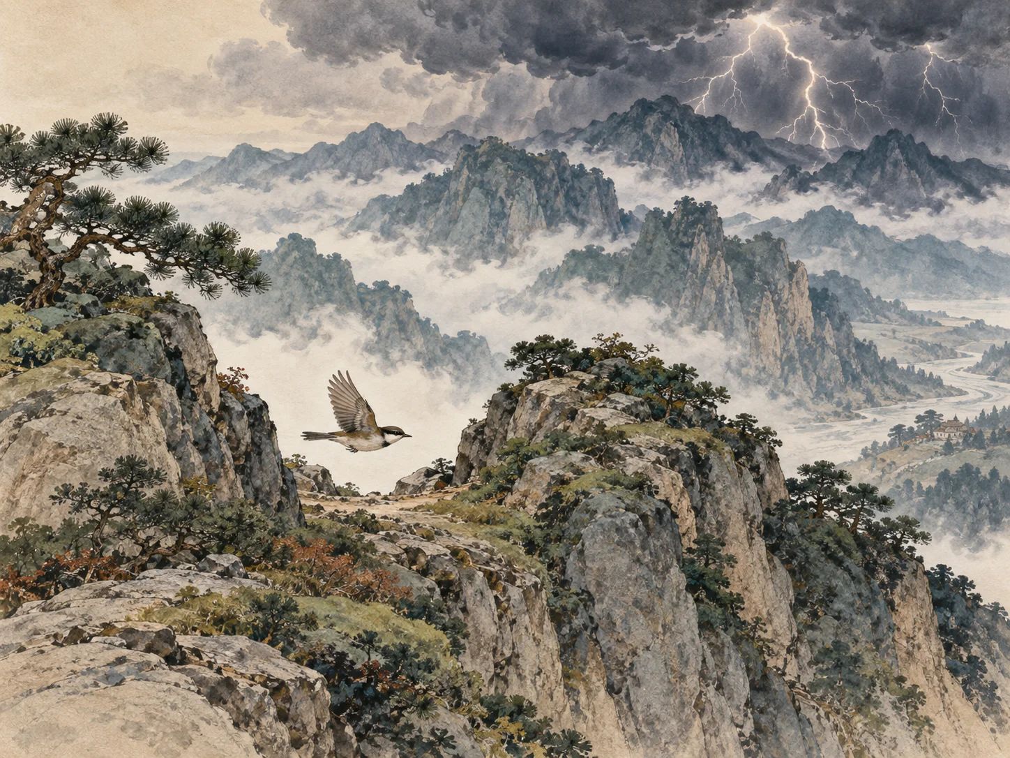 Thunder above mountain · Choose the smaller way.