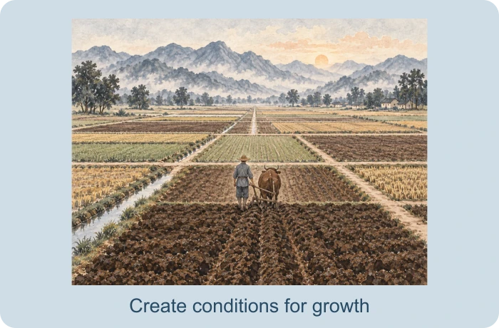 Earth creates the conditions