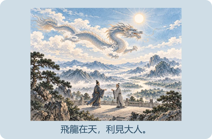 The flying dragon in heaven