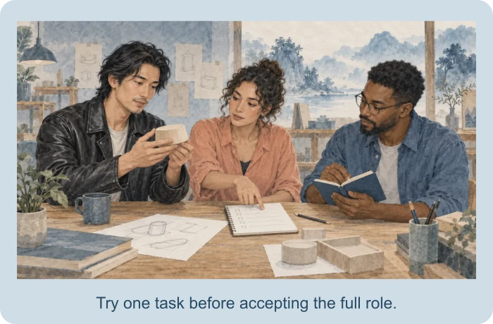 Try the responsibility before the title