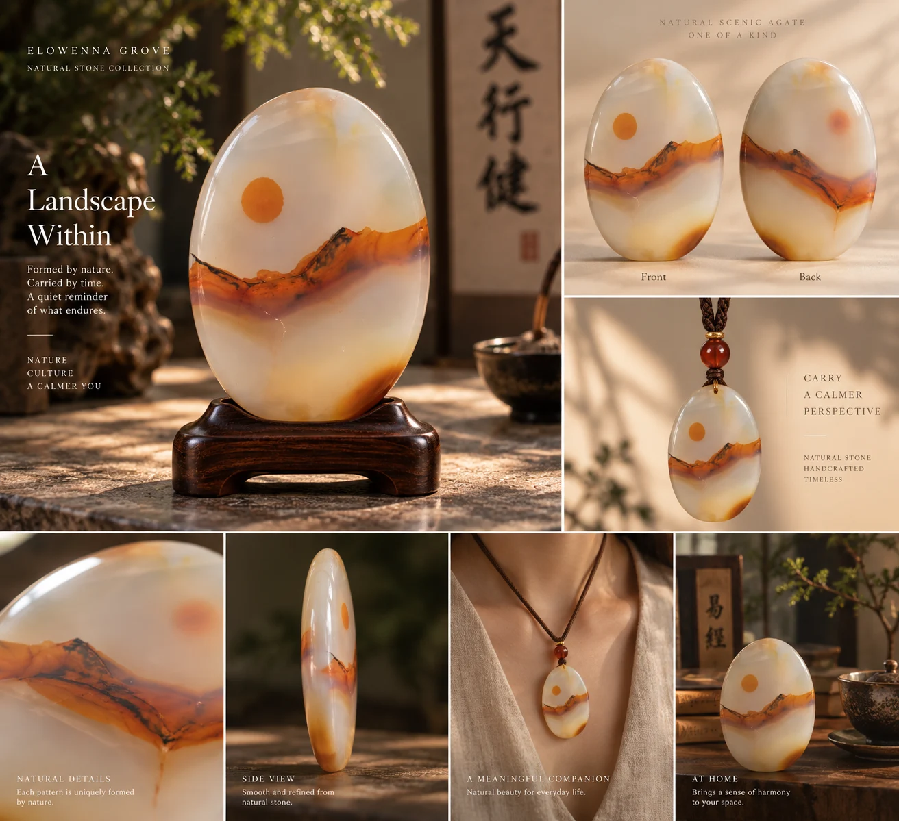 Agate landscape close-up — AI visualization